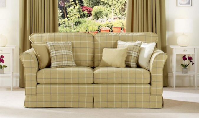 Mull check upholstery fabric