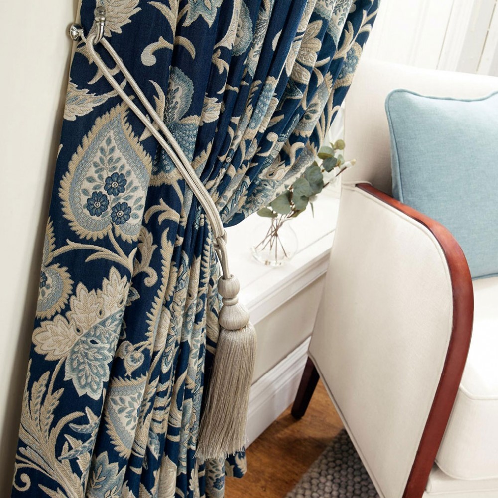 Plumbs bespoke blue curtains