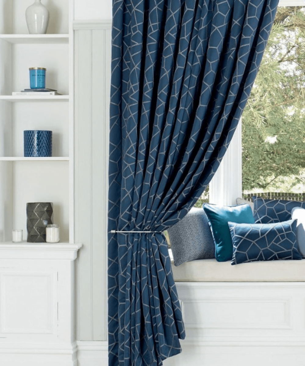 Plumbs blue made to measure curtains