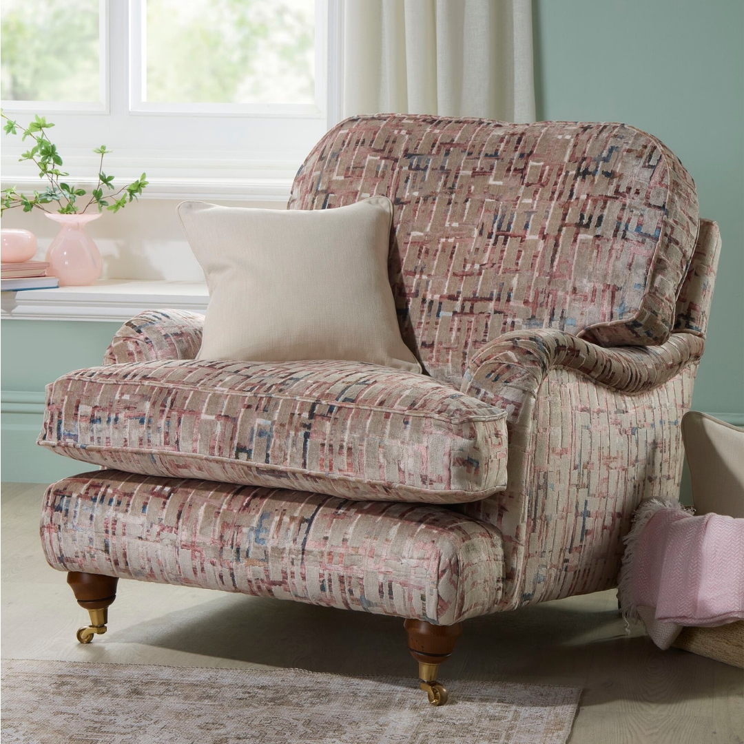Quadrata Blush handcrafted reupholstery