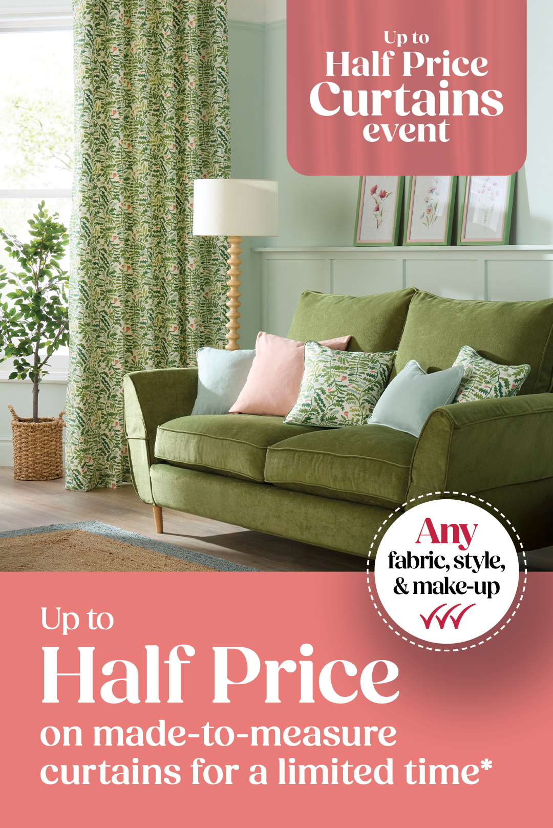 Plumbs Curtains Event | Up to 50% off made-to-measure curtains