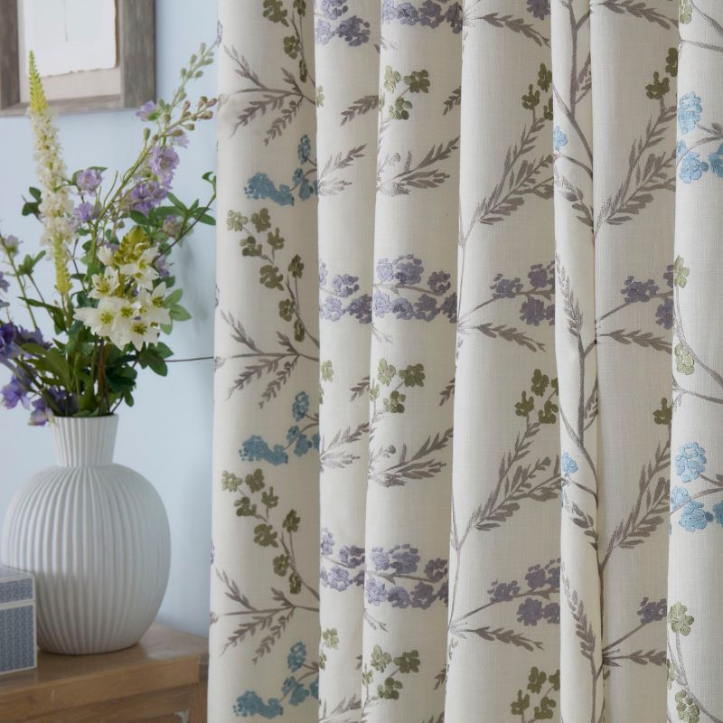 Evangeline made-to-measure curtains from Plumbs