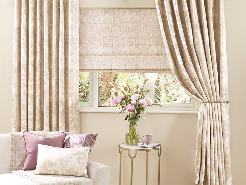 Double your delight with complementary curtains