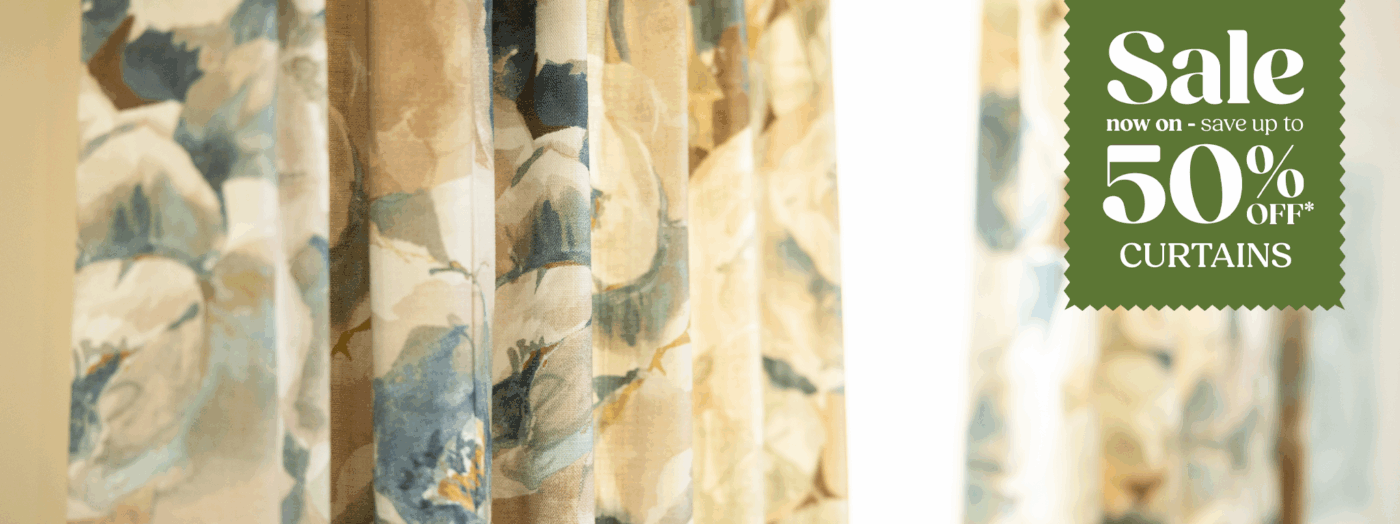 Up to 50% off made-to-measure curtains