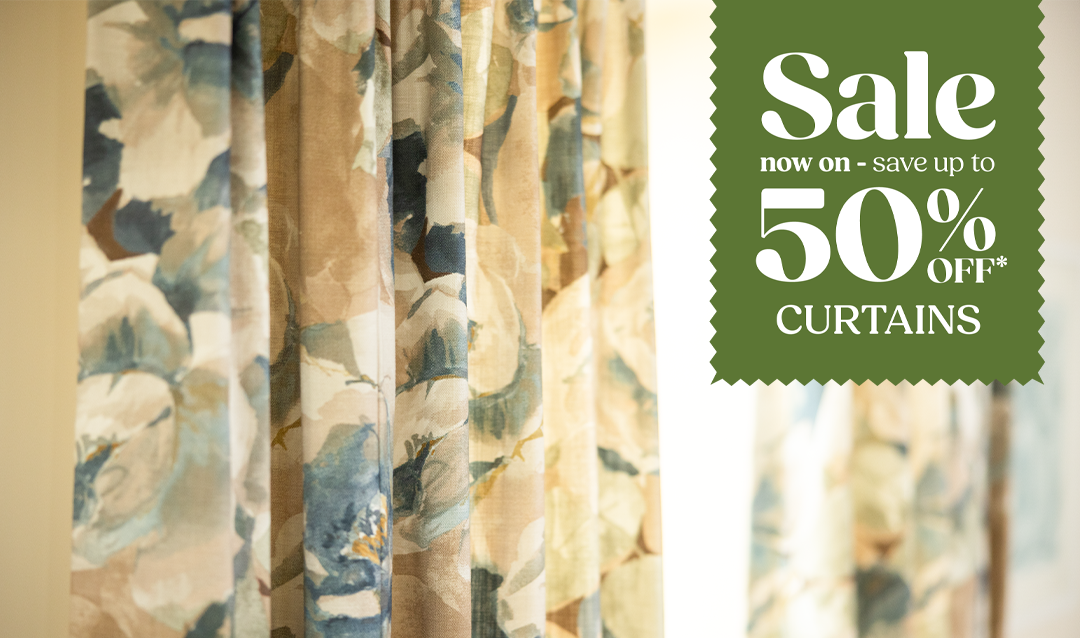 Up to 50% off made-to-measure curtains