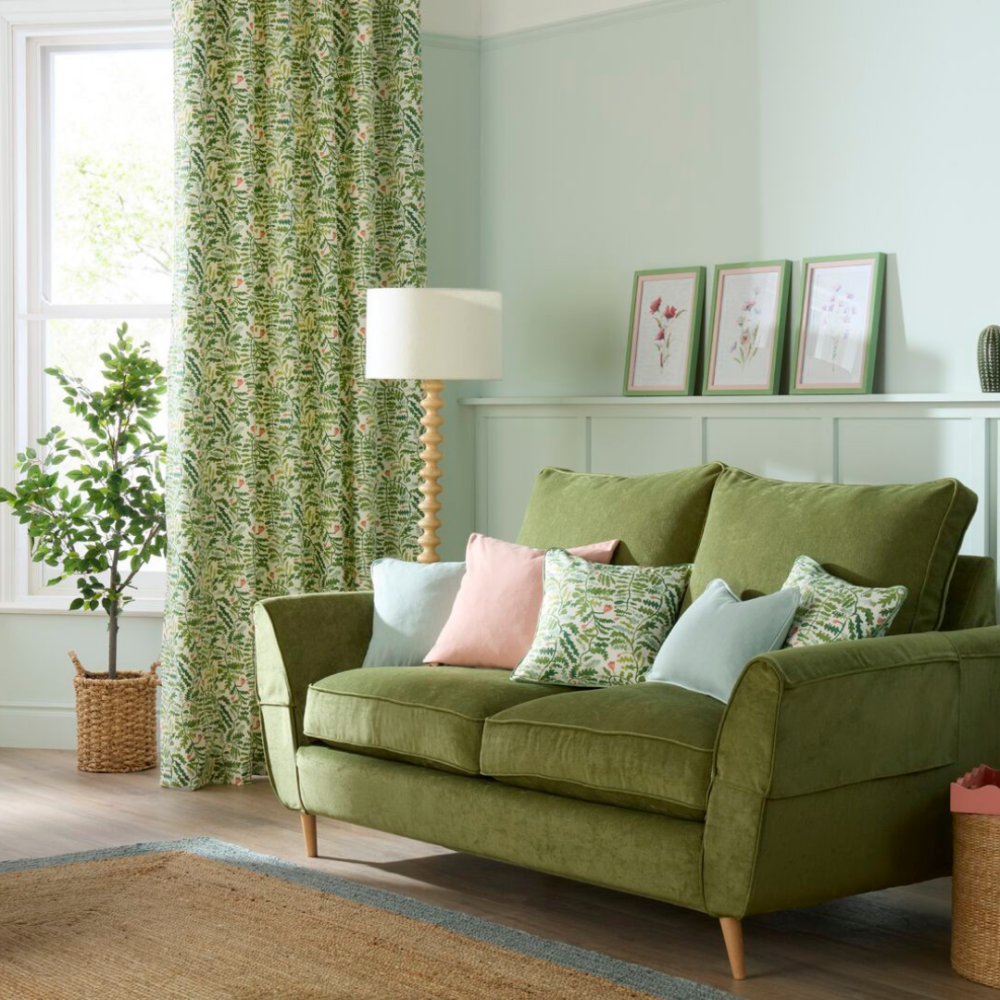 Green sofa covers